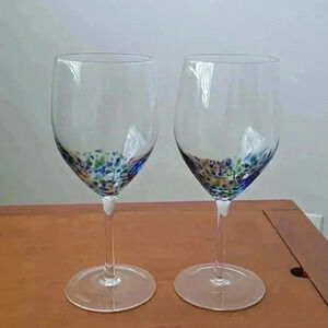 𝅺wine GLASS HAND PAINTED
